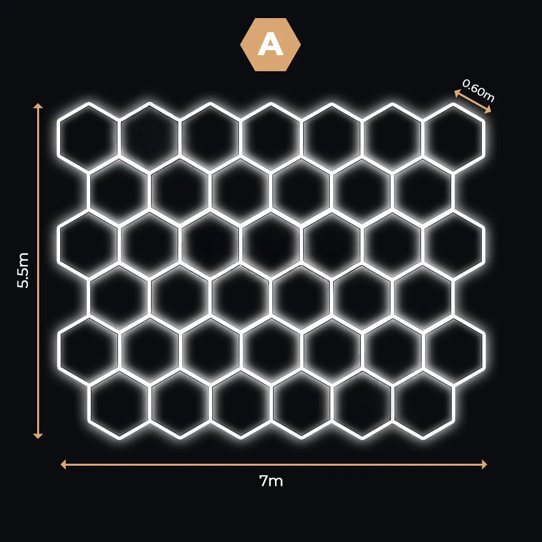 39 Lumini Hexagonale LED | Configurabile | Imperium LED