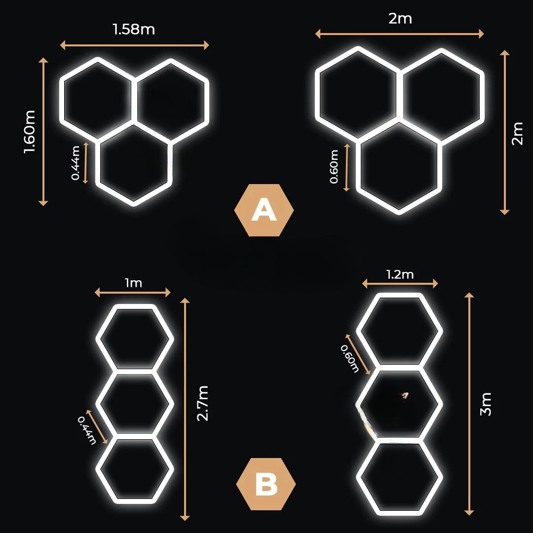 1-5 Lumini Hexagonale LED | Configurabile | Imperium LED