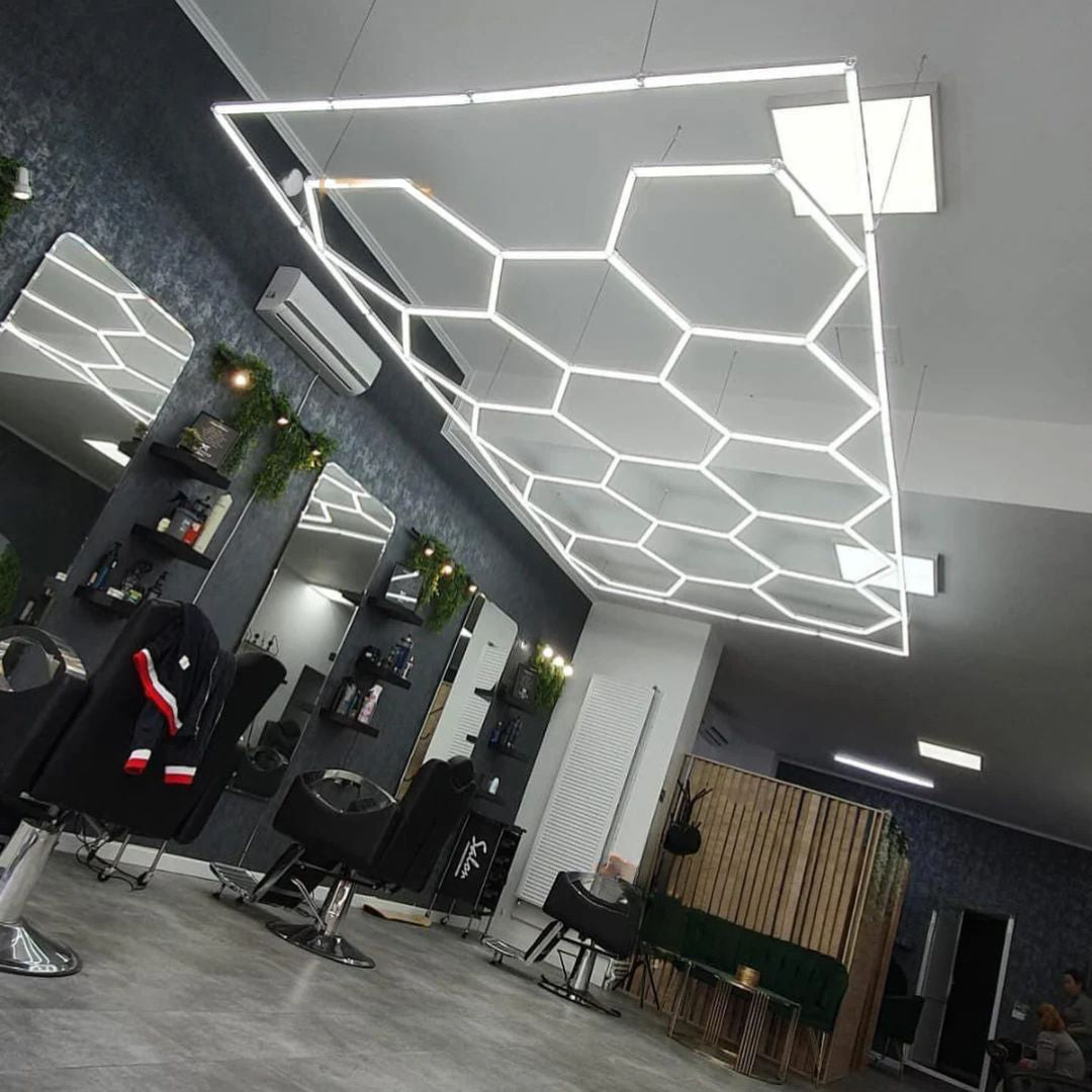 Lumini Hexagonale LED | Standard | Chenar Alb | Configurabil