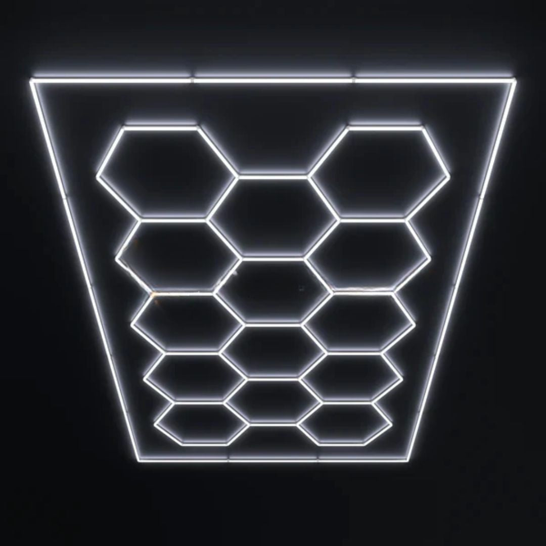 Lumini Hexagonale LED | Standard | Chenar Alb | Configurabil