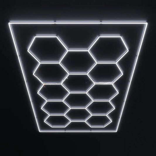 Lumini Hexagonale LED | Standard | Chenar Alb | Configurabil