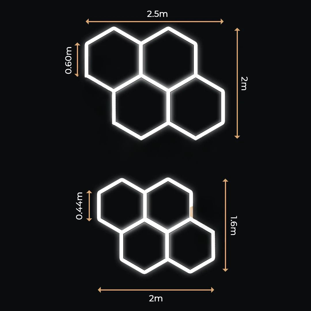 1-5 Lumini Hexagonale LED | Configurabile | Imperium LED
