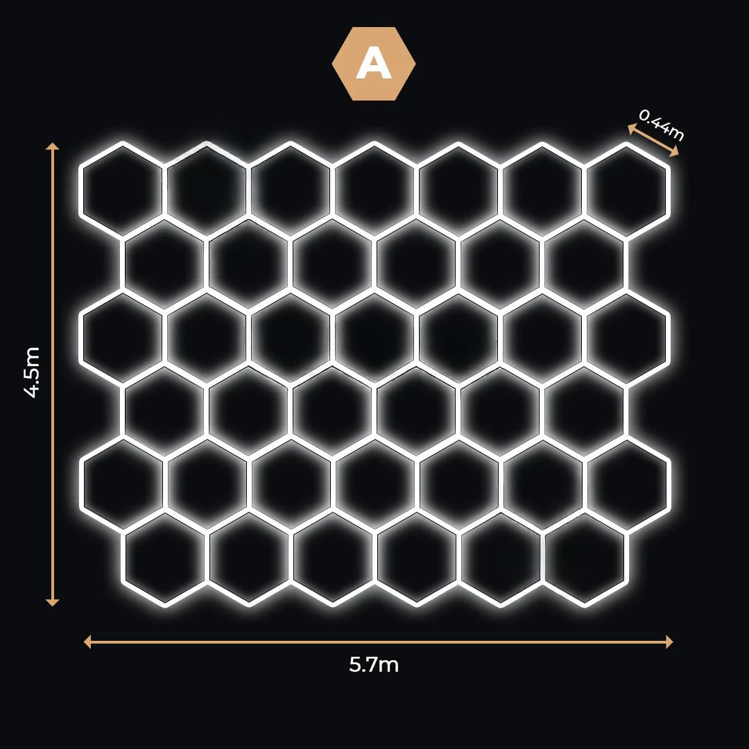 39 Lumini Hexagonale LED | Configurabile | Imperium LED