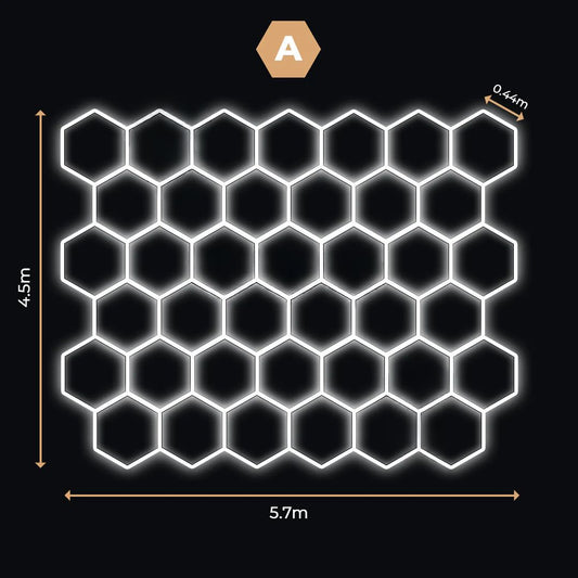 39 Lumini Hexagonale LED | Configurabile | Imperium LED