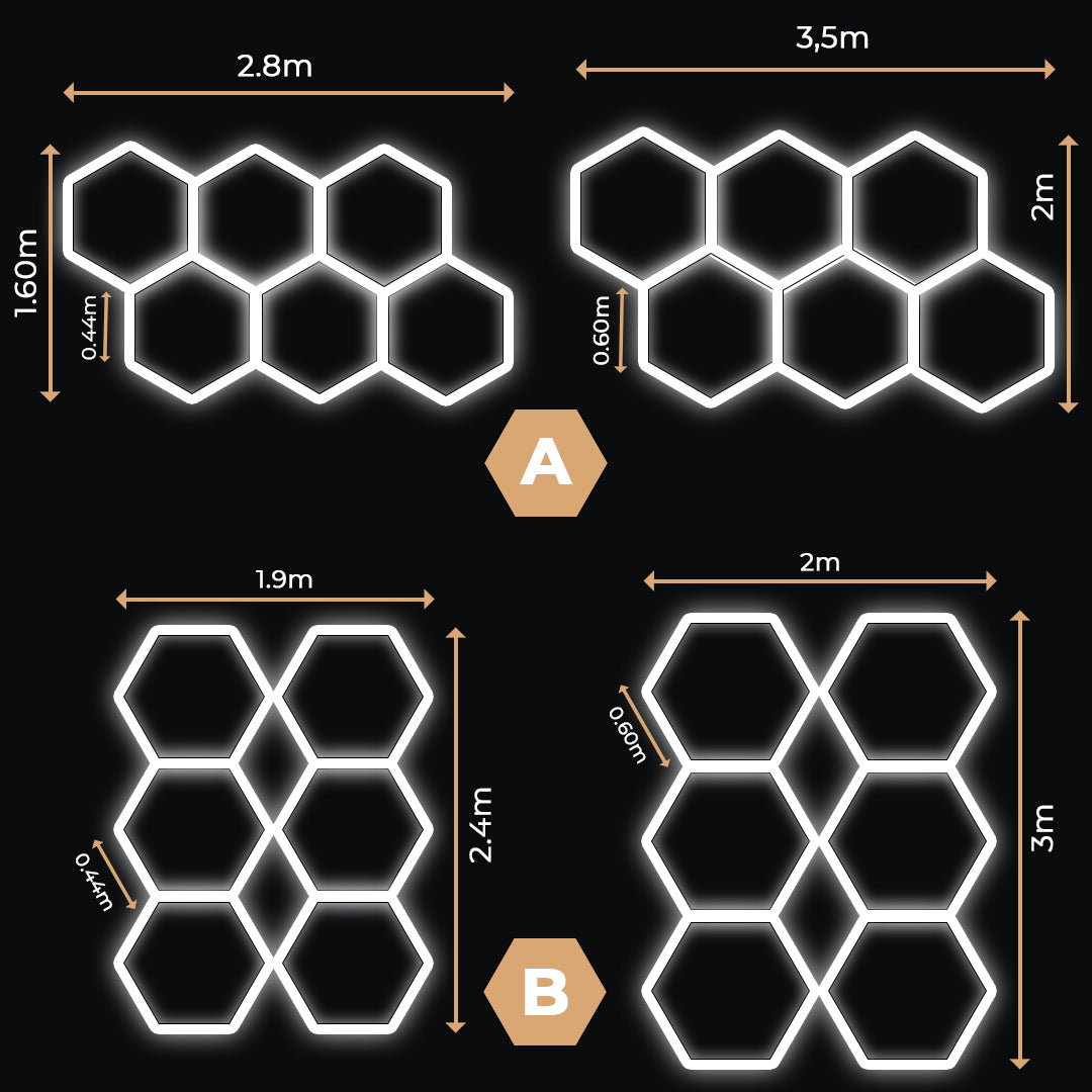6 Lumini Hexagonale LED | Configurabile | Imperium LED