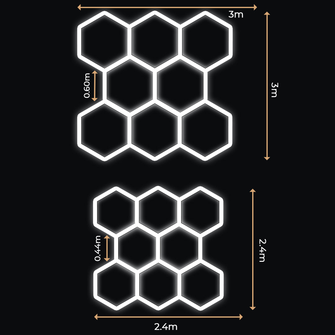 8 Lumini Hexagonale LED | Configurabile | Imperium LED