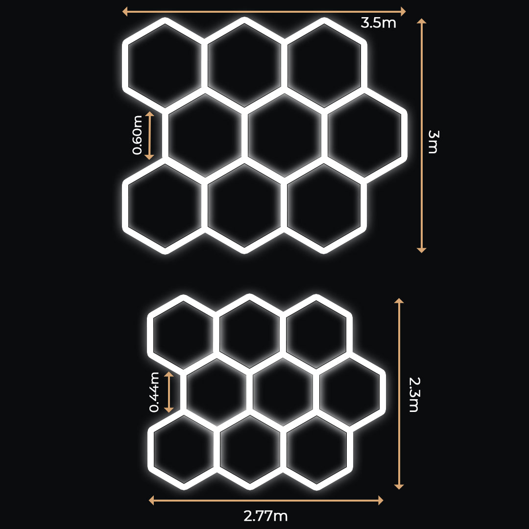 9 Lumini Hexagonale LED | Configurabile | Imperium LED